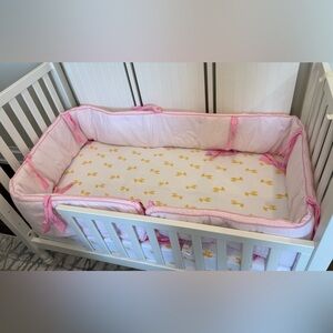 Pottery barn kids Pink Crib Bumper